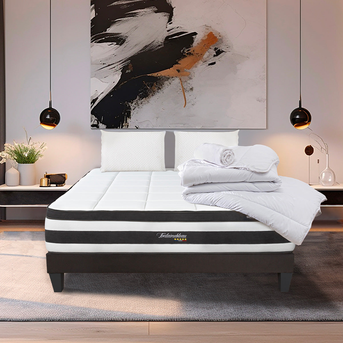 Matelas en velours côtelé Jonna Gris - 2 tailles disponibles Matelas en velours côtelé Jonna Gris - 2 tailles disponibles