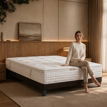 Matelas Empereur - Mémoire de forme + gel frais - Moelleux puis ferme - Fabriqué en France - 33 cm d'épaisseur