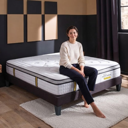 Matelas Reina 2.0 - Hybride ressorts ensachés + mémoire de forme - Équilibré - 26 cm d'épaisseur