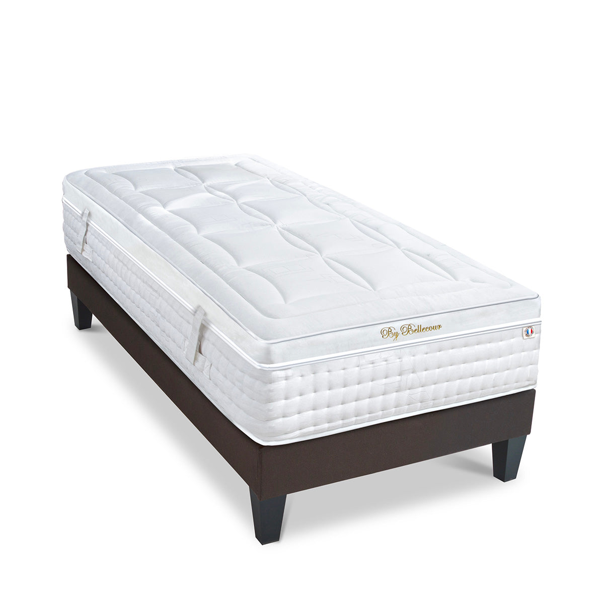 Ensemble Empereur - Matelas mémoire de forme + gel frais + Sommier bois - 33 cm d'épaisseur