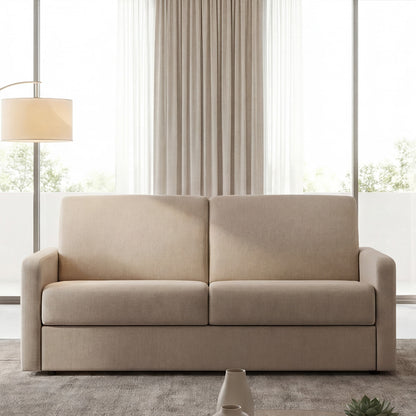 Canapé-lit Tissu avec Matelas BASTILLE