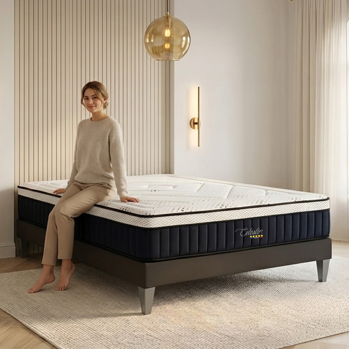 Matelas Célestin 2.0 - Mémoire de forme - Accueil moelleux - 29 cm d'épaisseur