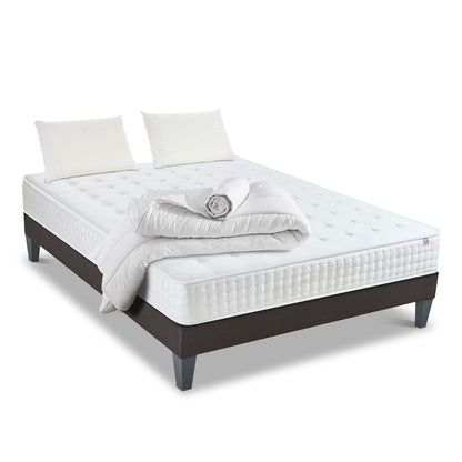 Prêt-à-dormir CHÂTELET avec Sommier, Couette, Oreillers et Protège-matelas