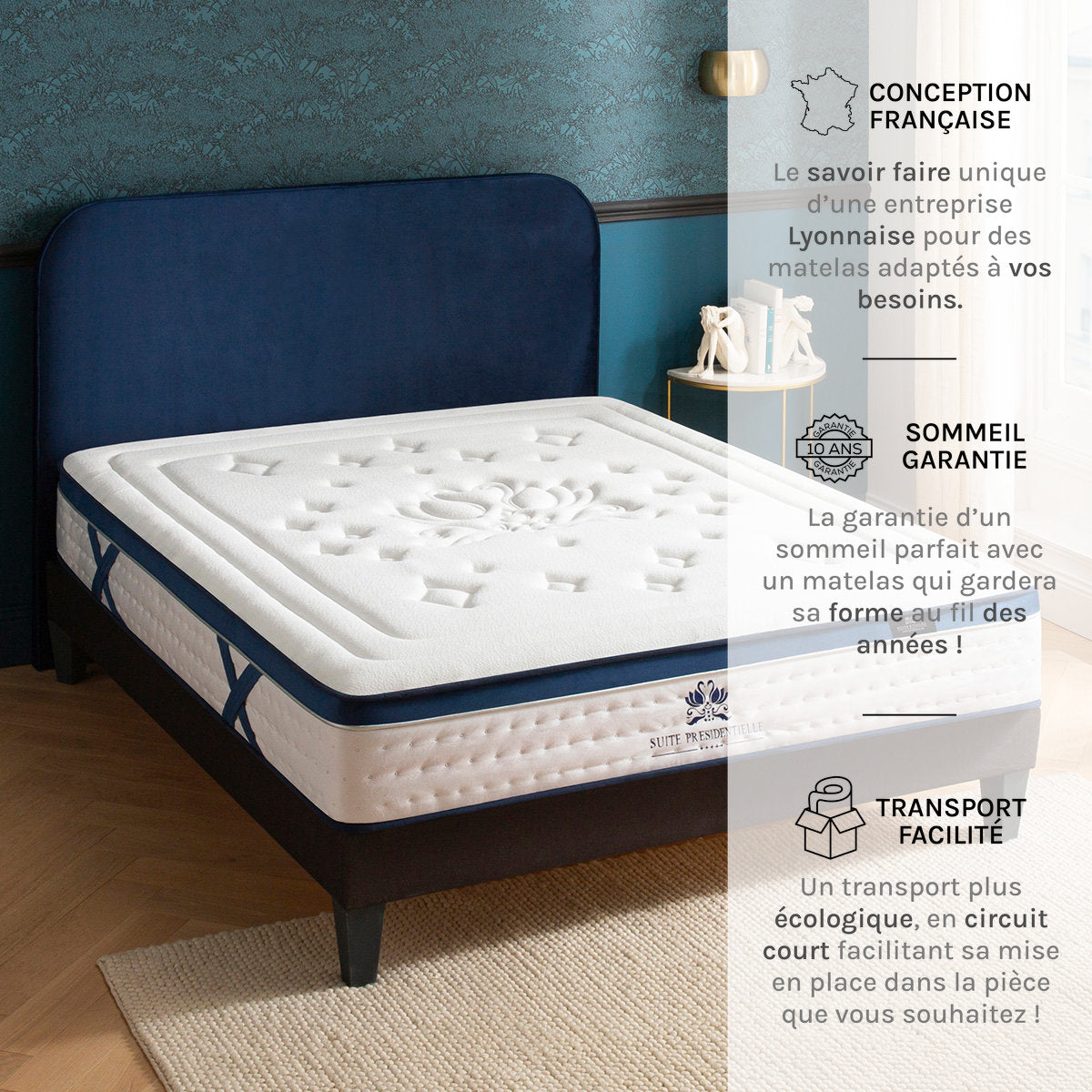 Matelas Mémoire de forme 28 cm SUITE PRÉSIDENTIELLE