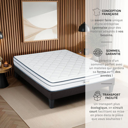 Ensemble Matelas Hybride BARTOLDI avec sommier