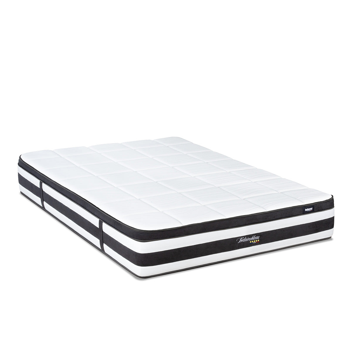 Matelas Fontainebleau - Ressorts ensachés + mémoire de forme - Moelleux puis ferme - 25 cm d'épaisseur