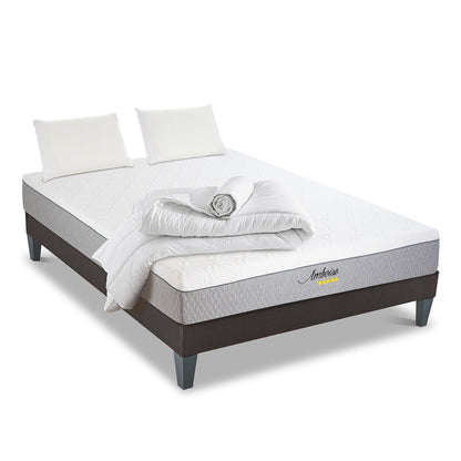 Prêt-à-dormir AMBOISE avec Sommier, Couette, Oreillers et Protège-matelas